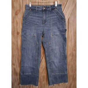 Duluth Carpenter Jeans Double Knee Women's Size 10 X 25" Inseam Raw Hem Utility